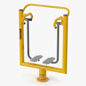 3D Air Walker Outdoor Fitness Equipment Yellow model