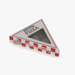 3D Triangle Pizza Packaging Box with Clear Window