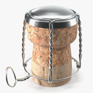 Wine Cork Upright with Wire Muzzle 3D model