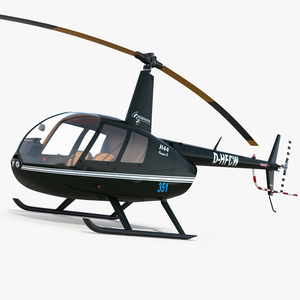 3D Light Helicopter Robinson R44 2