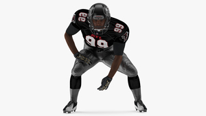 Atlanta Falcons American Football Player Crouching Fur 3D model