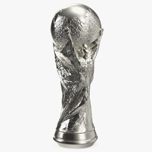 3D Silver Football Cup Trophy