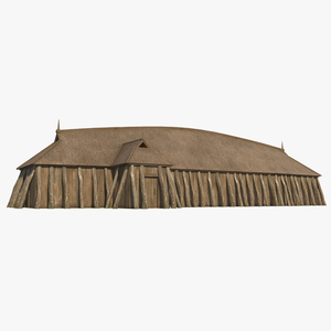 3D model Scandinavian Vikings Longhouse