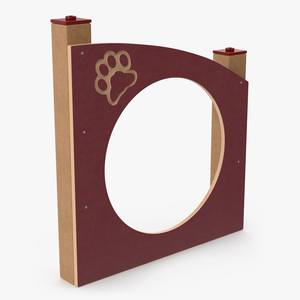 3D Dog Park Ring Standing Red