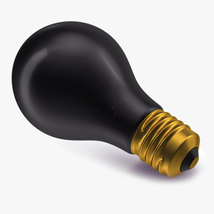 Incandescent Blacklight Light Bulb 3D model