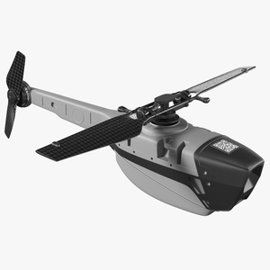 Flir Drone Black Hornet Nano UAV Rigged 3D model