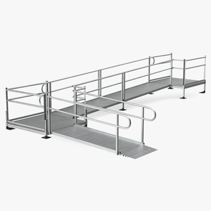 3D Aluminum Modular Wheelchair Ramp Set