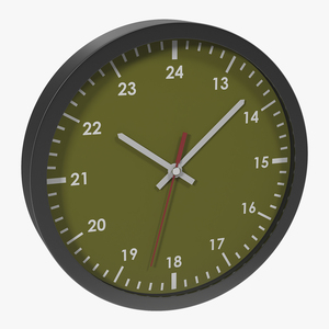 3D Office Clock Green model