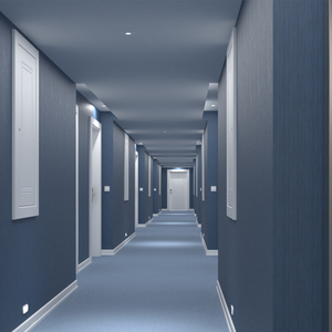 Hallway Blue 3D