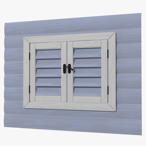 Wooden Window Frame 3D model