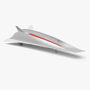 Futuristic Hypersonic Passenger Plane Rigged 3D model