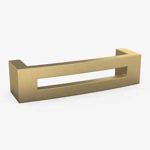 Kitchen Cabinet Handle Flat Bronze 3D model