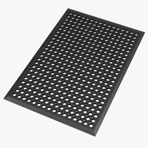 3D Rubber Door Mat Black