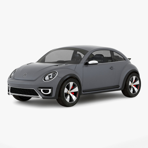 3D VolksWagen Beetle 2016 Simple Interior model