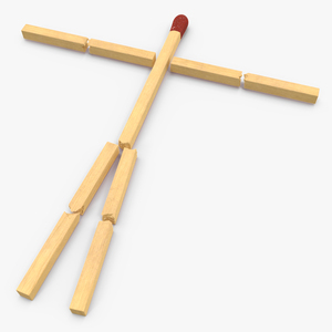 3D model Matchstick Man Rigged for Cinema 4D