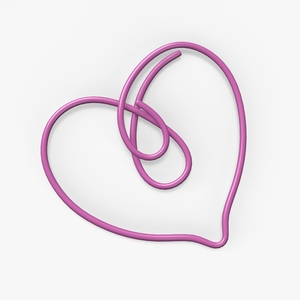 3D Beautiful Heart Shaped Paper Clip model