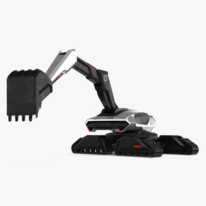 3D SciFi Excavator New Rigged