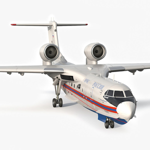 Beriev Be 200 Aircraft Rigged 3D model