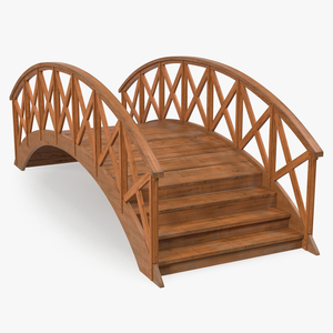 3D Arc Wooden Footbridge