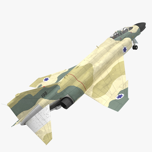 F 4E Kurnass Israeli Air Force 2 Rigged 3D model