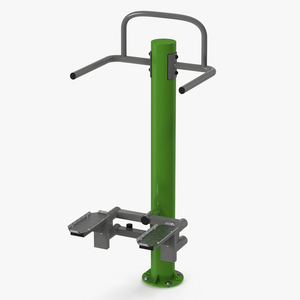 Outdoor Stepper Fitness Equipment Green 3D model