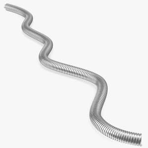 Galvanized Steel Flexible Conduit Rigged for Cinema 4D 3D model