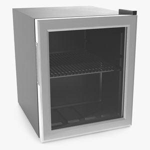 Beverage Cooler Refrigerator with Metal Door 3D model