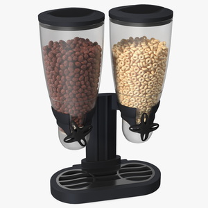 3D Dispensers for Dry Food with Cereal Black