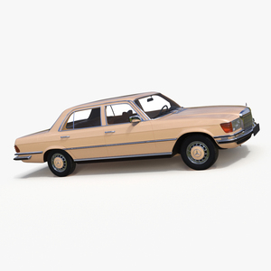 3D Mercedes Benz 350 SE Yellow Simplified model