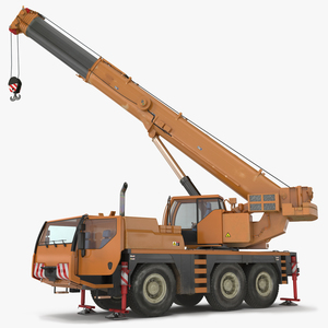 3D Liebherr Mobile Crane Rigged model