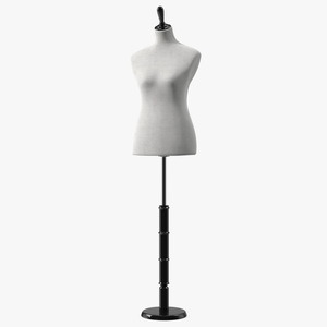 3D model Female Sewing Mannequin Torso with Stand