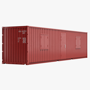 3D model Container Office Red