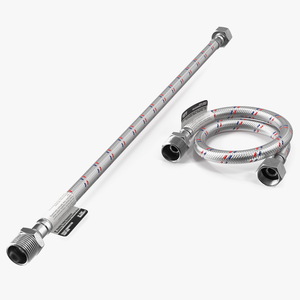 3D model Toilet Supply Connector Set 40cm Colored