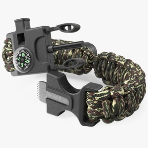 3D model Atomic Bear Cobra Survival Bracelet Camo