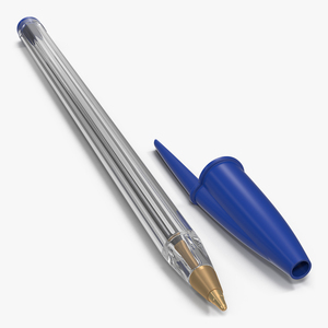 3D Transparent Plastic Ballpoint Pen model