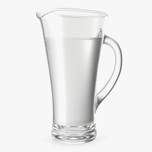 Glass Pouring Jug With Handle Full 3D model