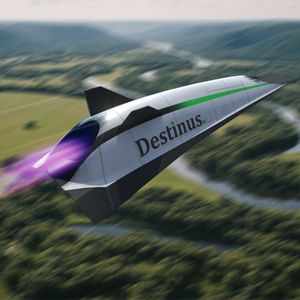 Hypersonic Plane Destinus S Used Rigged 3D model