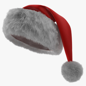 Santa Claus Hat with Fur 3D model