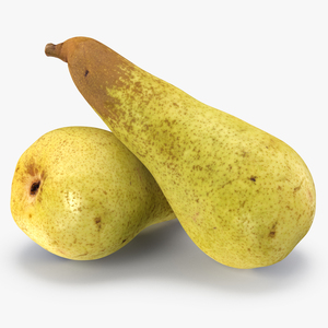 3D Long Yellow Pear