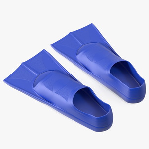 3D Short Blue Blade Swim Fins