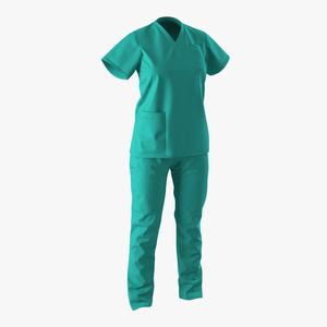 Female Surgeon Dress 8 3D