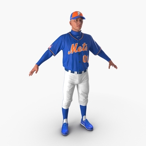 Baseball Player Mets 2 3D