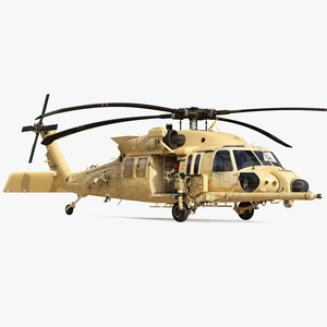 3D Sikorsky HH60 Pave Hawk Helicopter Desert Rigged model