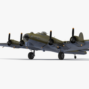 3D Boeing B-17 Bomber model