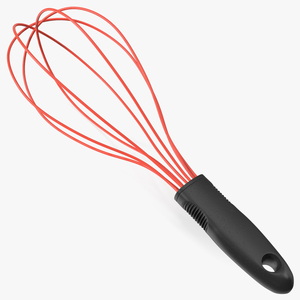 3D Red Silicone Balloon Whisk