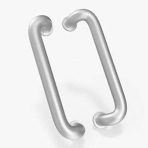 3D Door Handles Vintage Metal