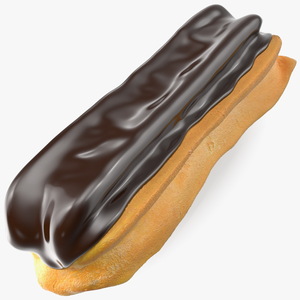 3D model Eclair in Chocolate Glaze