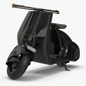 3D model Futuristic Electric Scooter Black Rigged