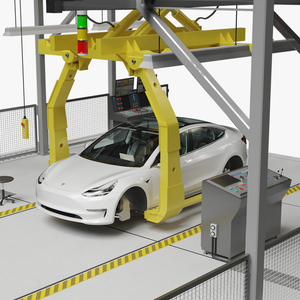 Tesla Assembly Line 3D model