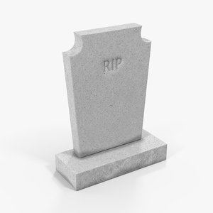 3D Granite Cemetery Headstone